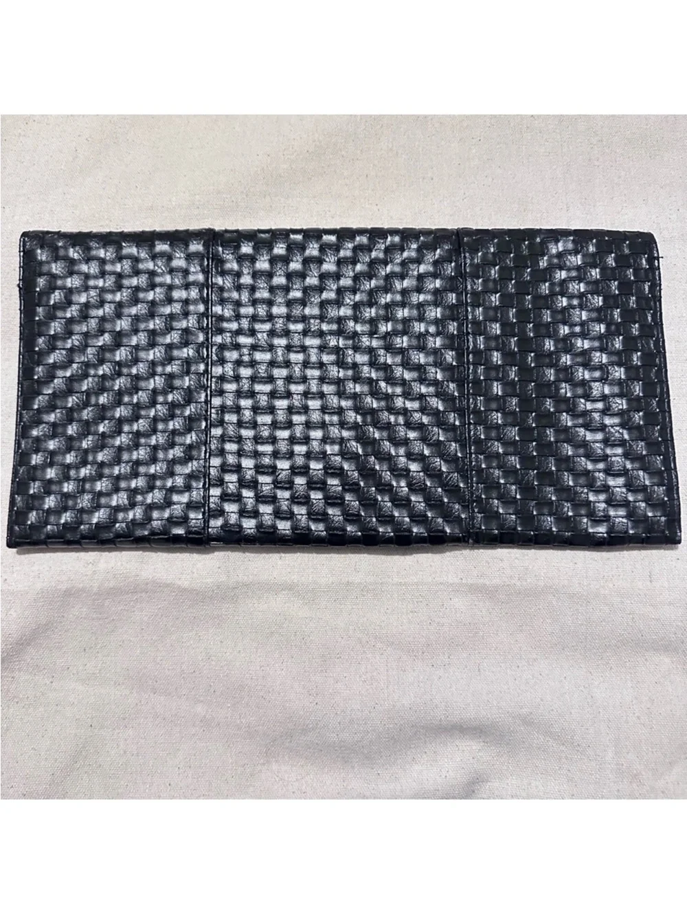 Vintage | Bag | Black Weaved Clutch